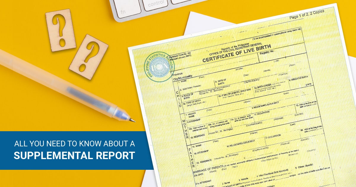 No first name or last name on birth certificate Philippines