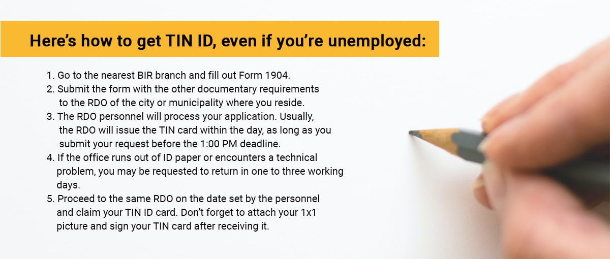 Can I apply for TIN even if I am unemployed