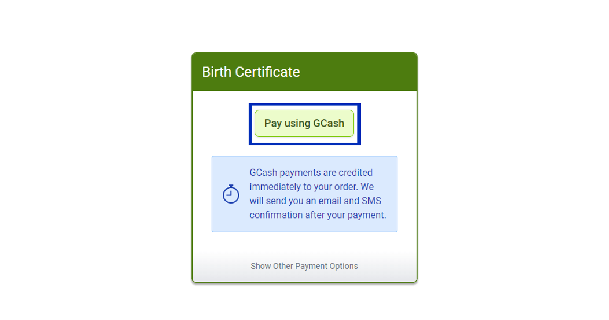 Choose Gcash as payment option