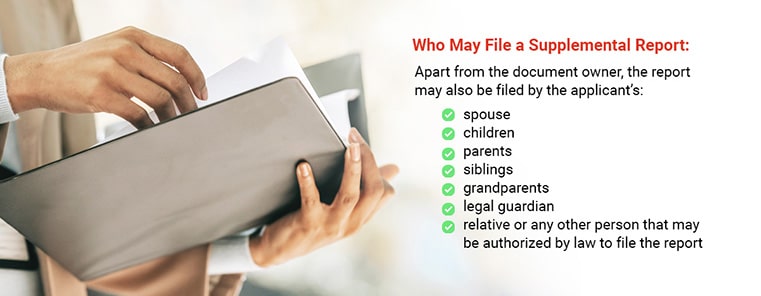 File a supplemental report for missing middle name on a birth certificate.